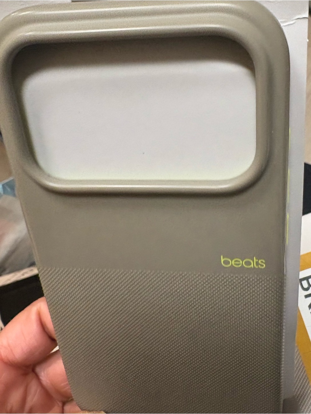 Beats by DRE Rugged iPhone 17 Phone Case w/ MagSafe - Alpine Gray & Neon Yellow